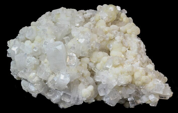 Apophyllite Crystals on Prehnite with Gyrolite - India #44362